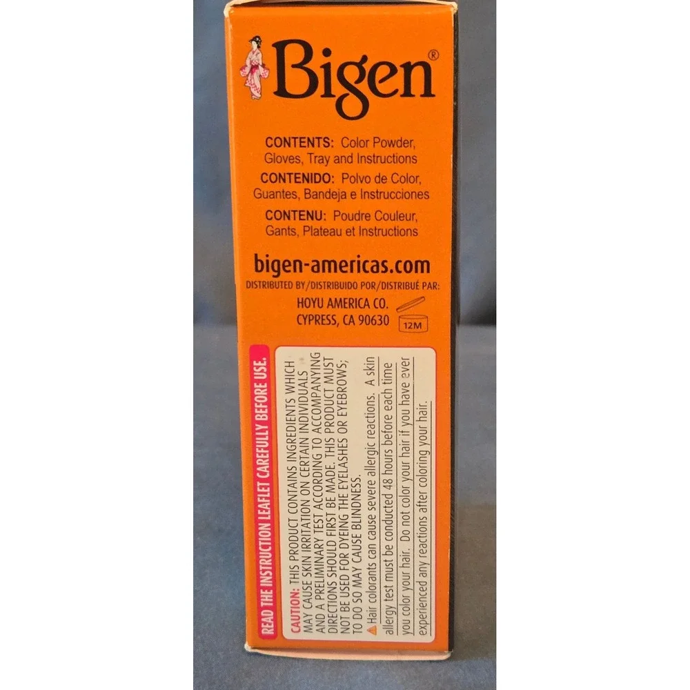 Bigen Permanent Powder Hair Color 48 Dark Chestnut Ammonia Free Hoyu 0.21oz